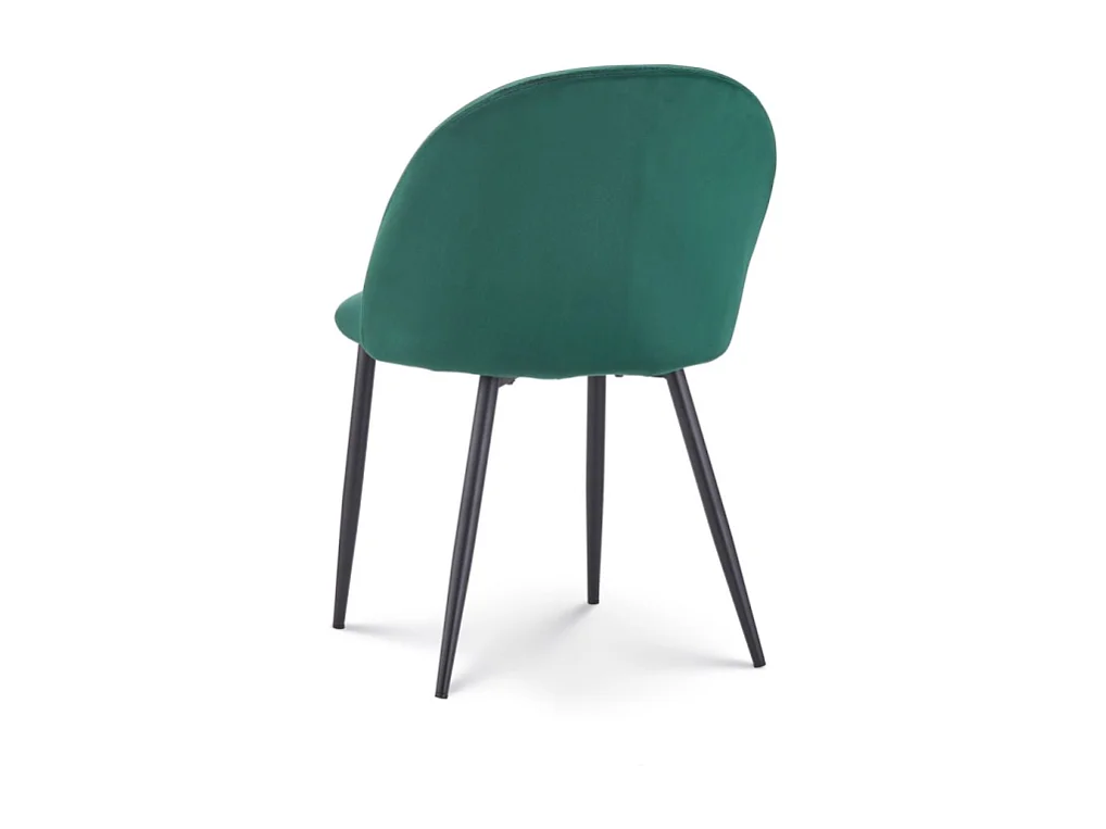 Lot de 4 chaises ISALYS en tissu velours vert foncé