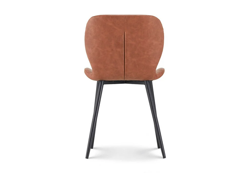 Lot de 2 chaises de salle à manger NINALOU en simili marron