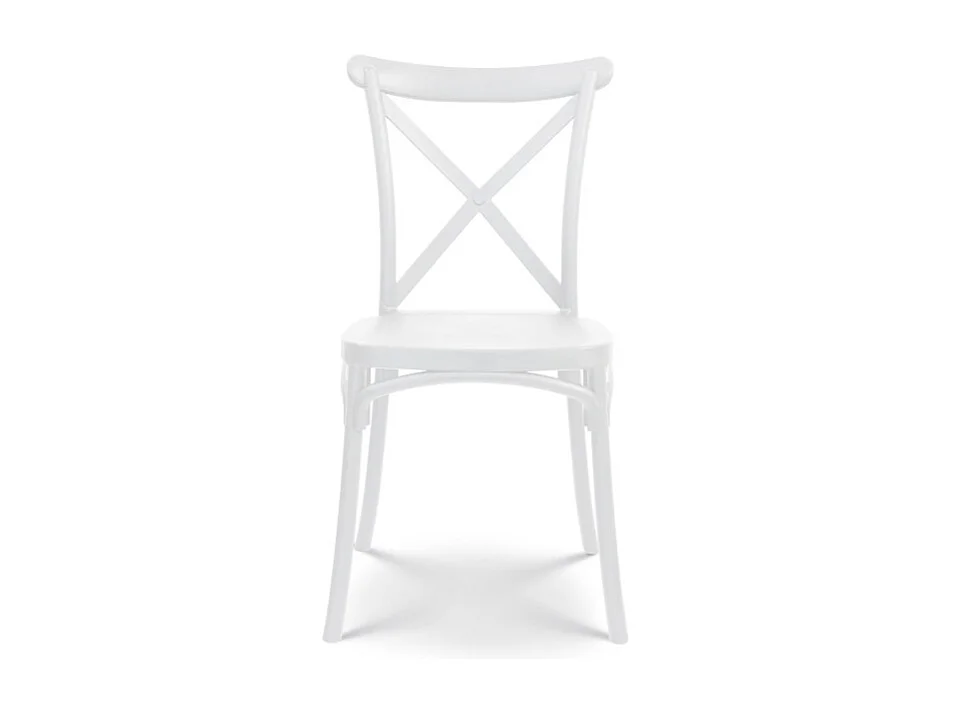 Chaise blanche style BISTROT en résine polypropylène