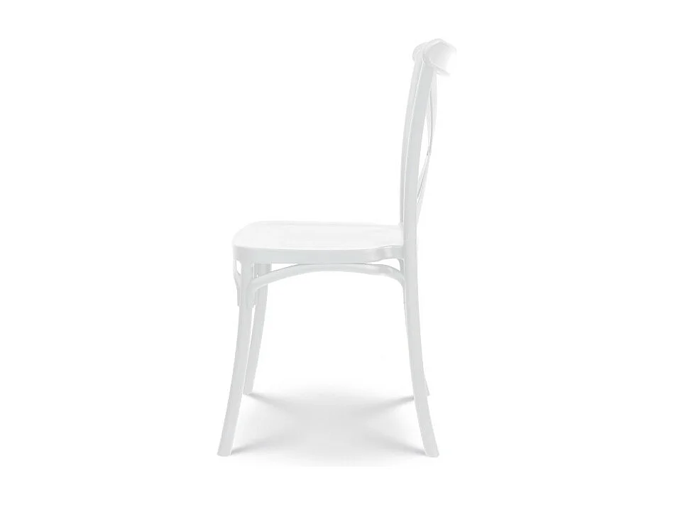Chaise blanche style BISTROT en résine polypropylène