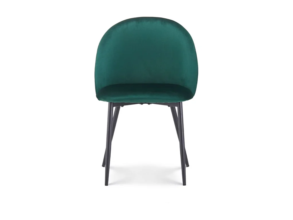 Chaise ISALYS en tissu velours vert foncé