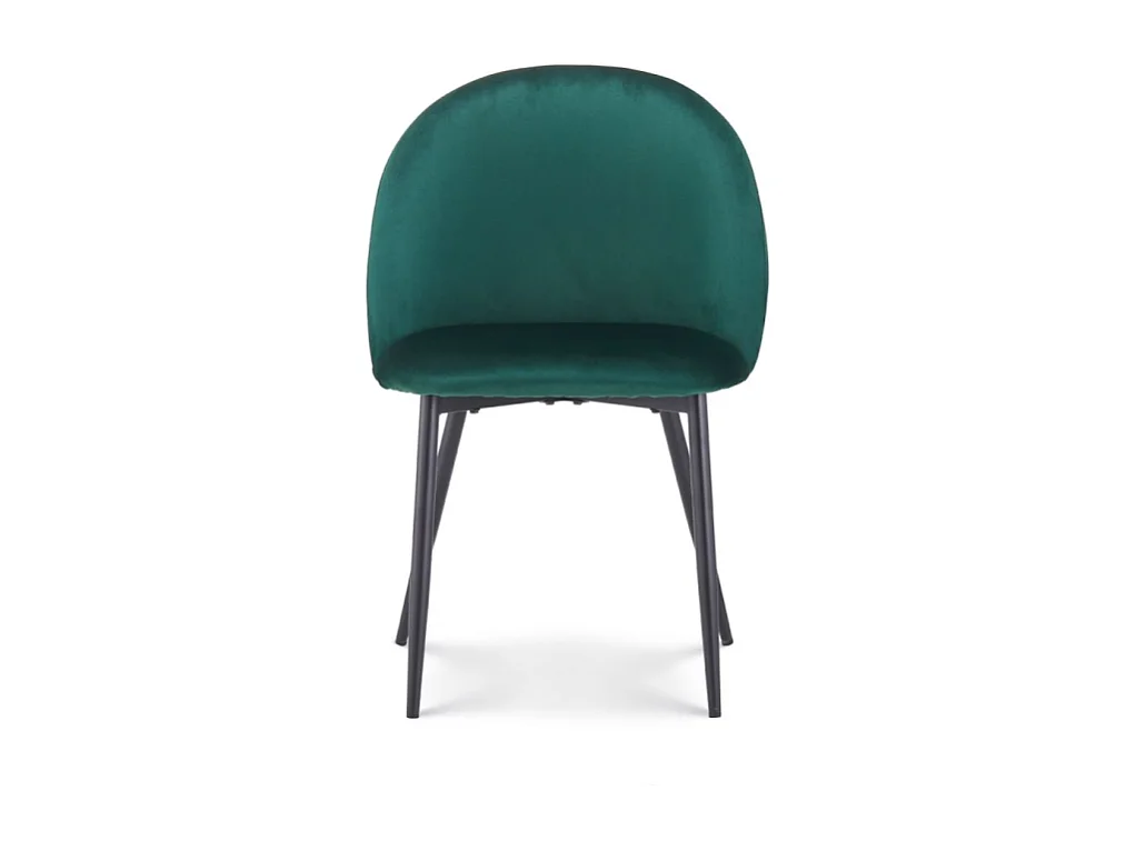 Chaise ISALYS en tissu velours vert foncé