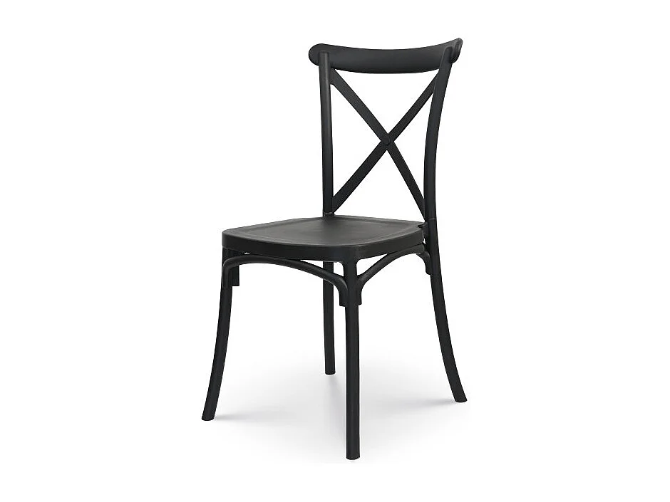 Chaise noire style BISTROT en résine polypropylène