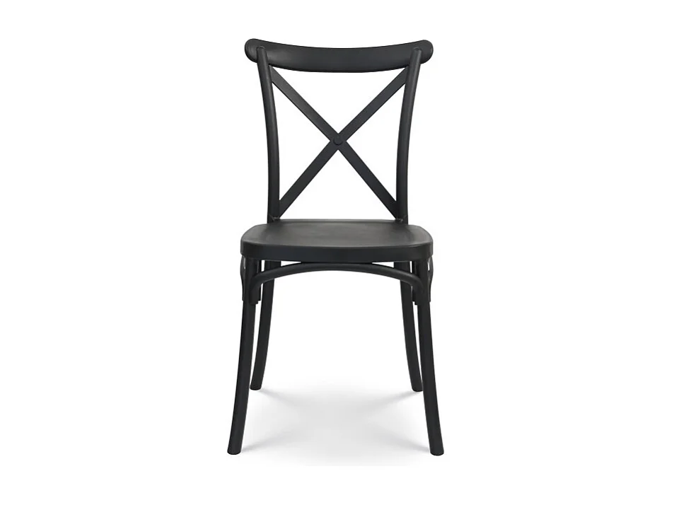 Chaise noire style BISTROT en résine polypropylène