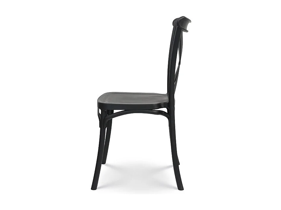 Chaise noire style BISTROT en résine polypropylène