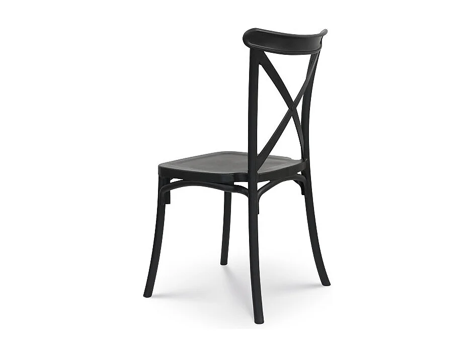 Chaise noire style BISTROT en résine polypropylène