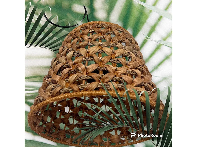 Suspension nature en raphia tressé ANAFI 23cm