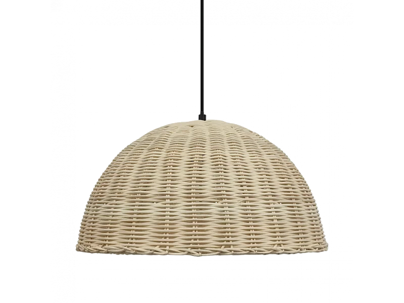 Suspension en rotin nature tressé ANTIPAROS forme cloche
