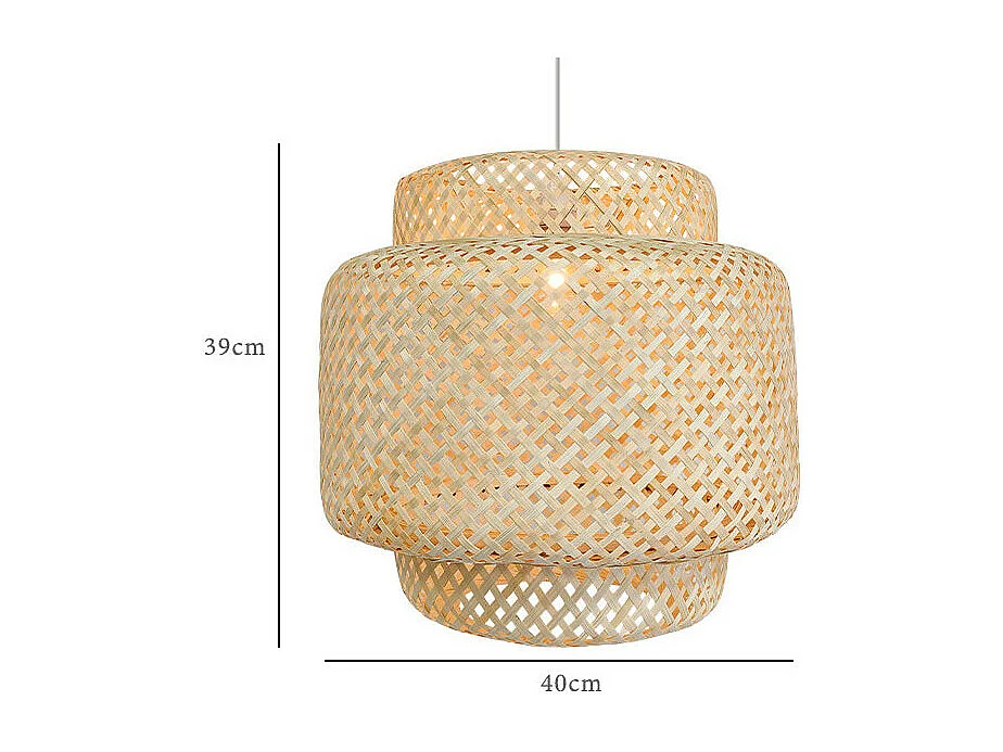 Suspension nature en bambou tressé DELOS 40cm