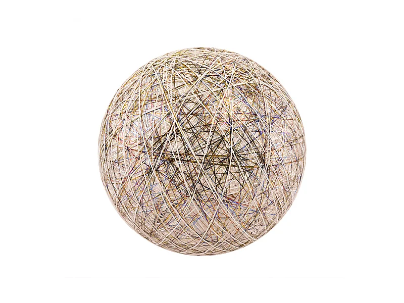 Suspension en corde de papier naturel MISTRA forme boule