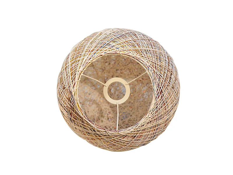 Suspension en corde de papier naturel MISTRA forme boule