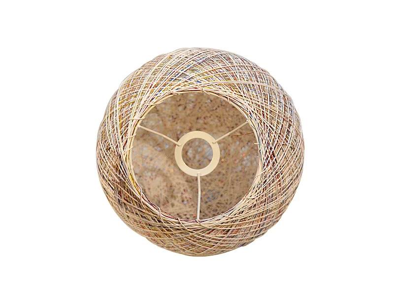 Suspension en corde de papier naturel MISTRA forme boule