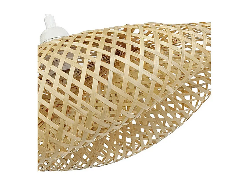 Suspension nature bambou tressé forme coquille MILOS 40cm
