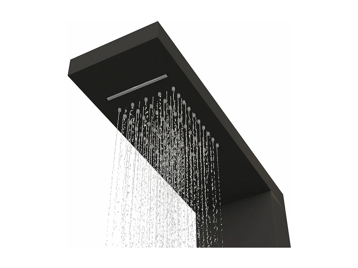 Sistema Pannello Doccia Sistema Pannello Bagno Miscelatore Doccia Pioggia Bagno Getto Interno Casa Alluminio Nero 02_0003120