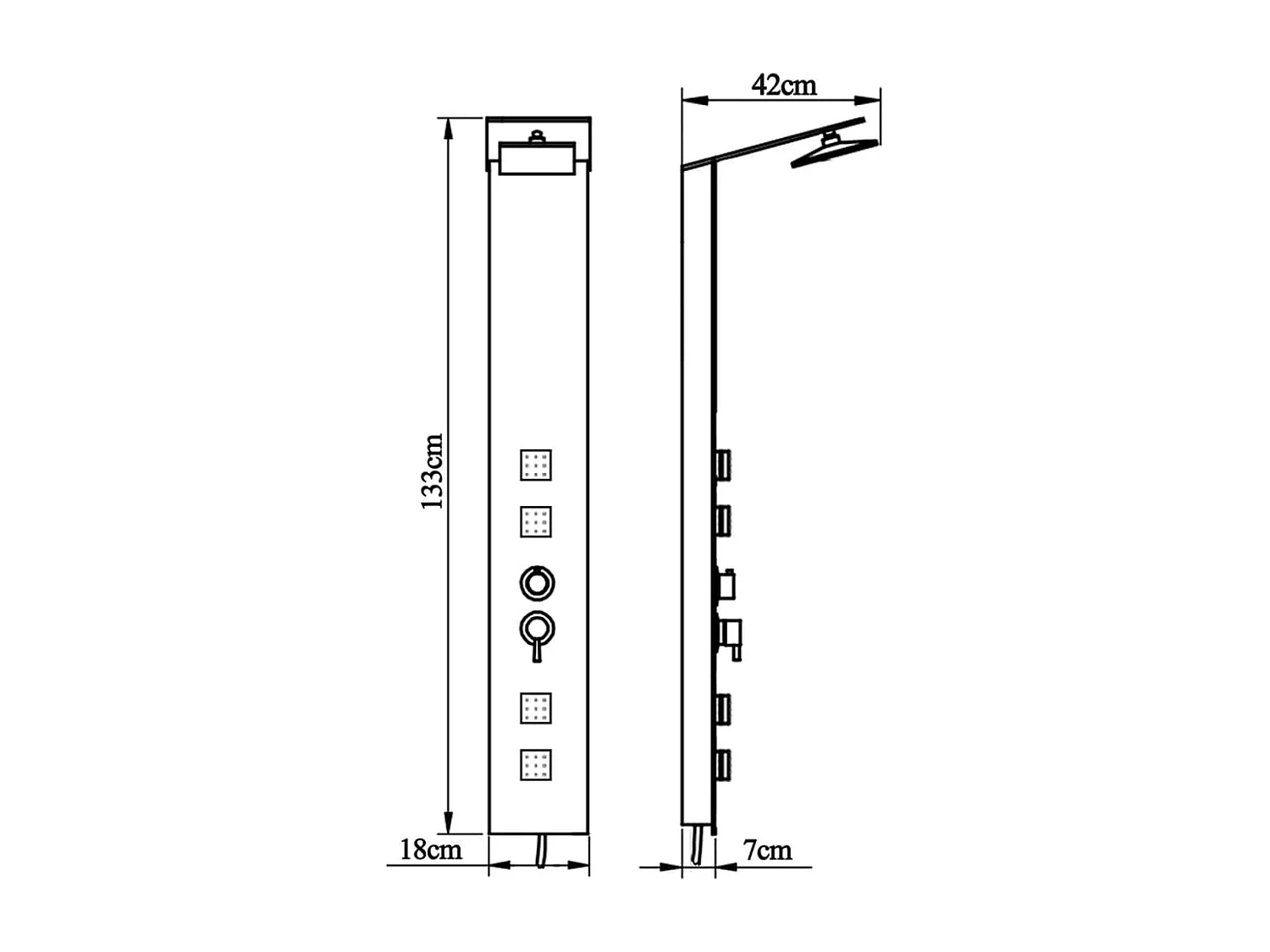 Sistema pannello doccia doccetta bagno WC vetro marrone 02_0003121