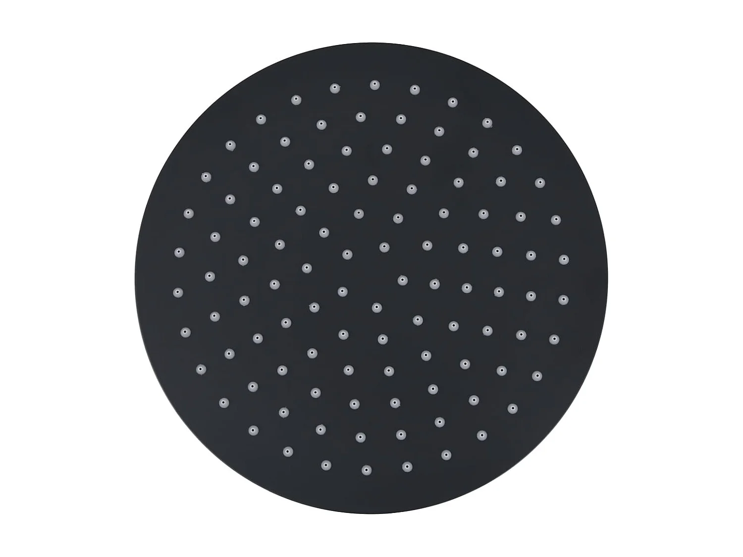 Soffione doccia a pioggia Soffione doccia Soffione doccia a mano Accessorio per il bagno Acciaio inossidabile 25 cm Rotondo Nero 02_0002073