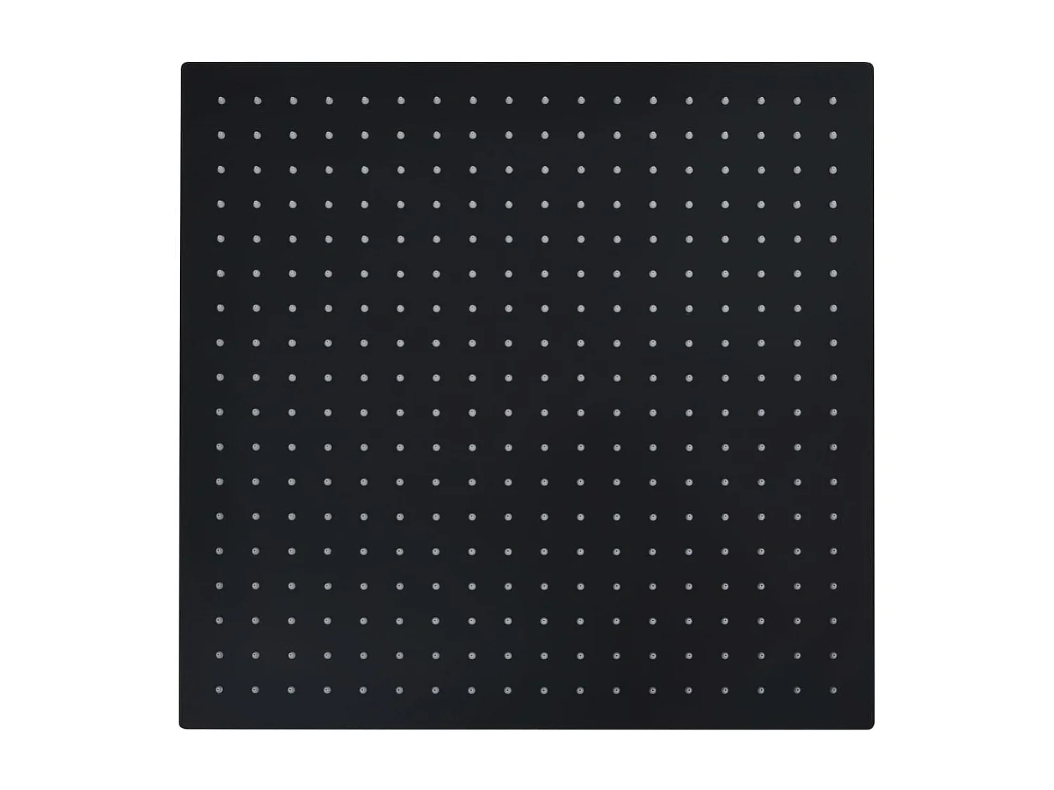 Alcachofa de ducha tipo lluvia Rociador Alcachofa de ducha Alcachofa de ducha de mano Accesorio de baño Acero inoxidable 50 x 50 cm Cuadrado Negro 02_0002081