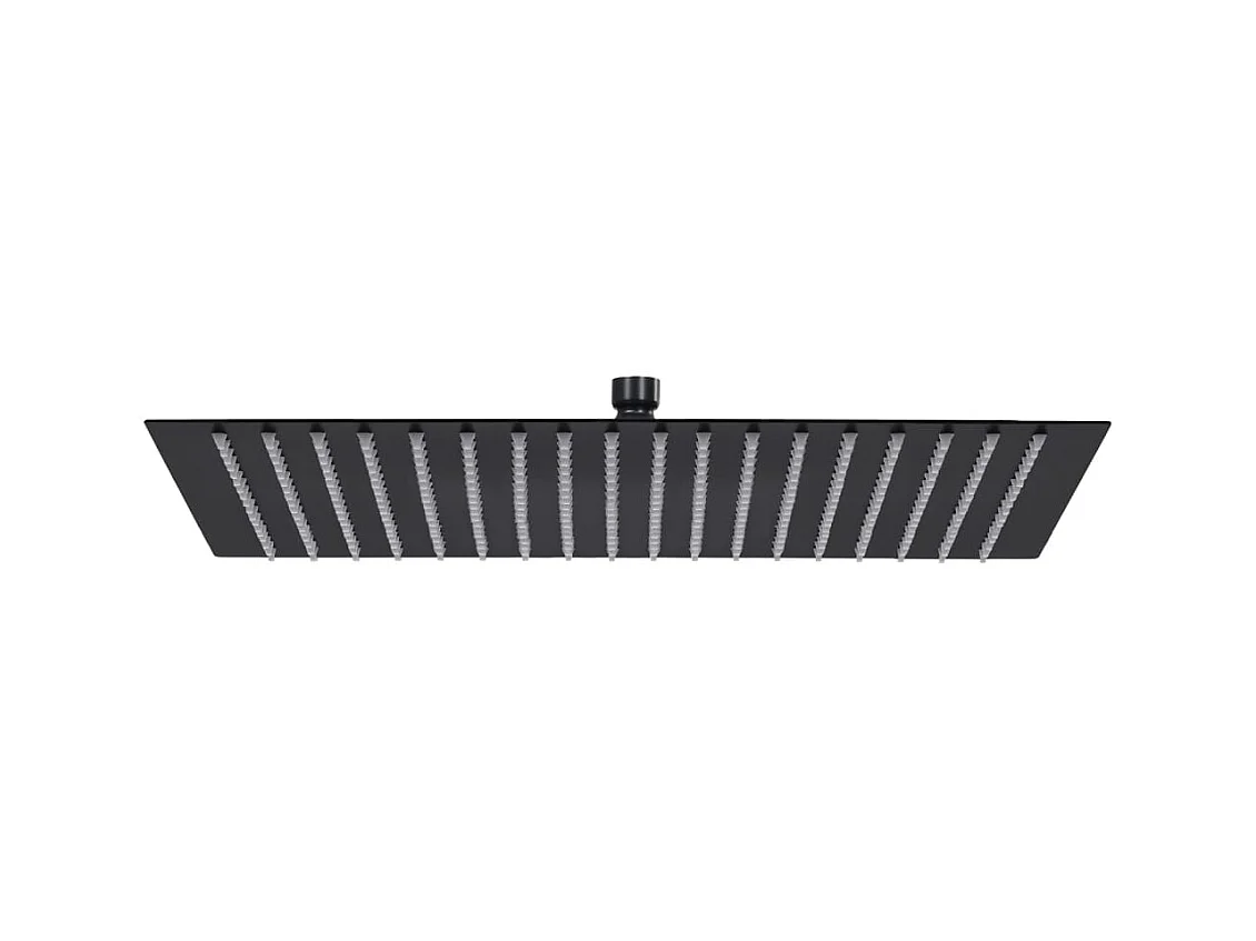 Alcachofa de ducha tipo lluvia Rociador Alcachofa de ducha Alcachofa de ducha de mano Accesorio de baño Acero inoxidable 50 x 50 cm Cuadrado Negro 02_0002081