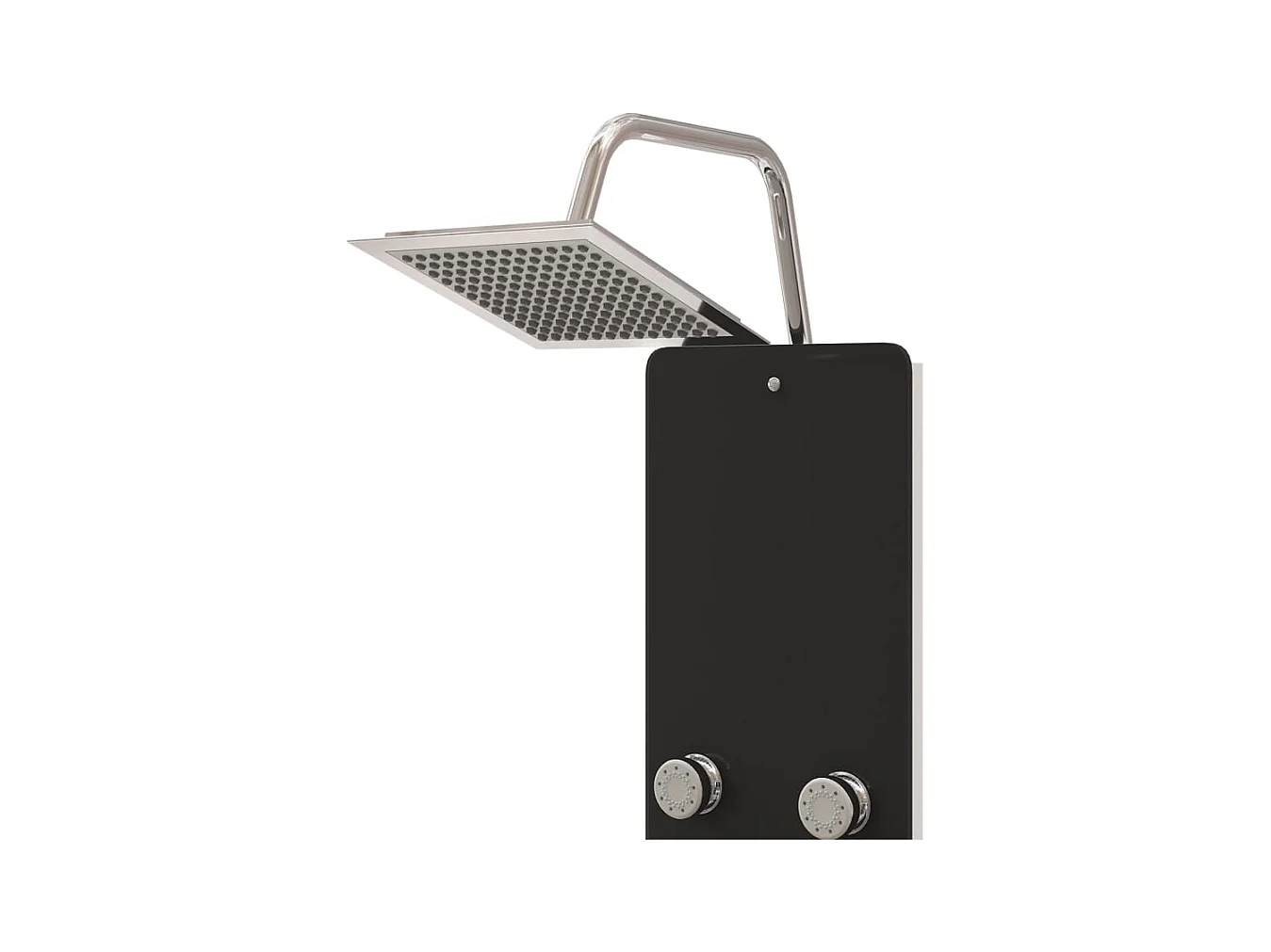 Pannello doccia soffione doccia vetro acciaio inox 130 cm nero 02_0003437