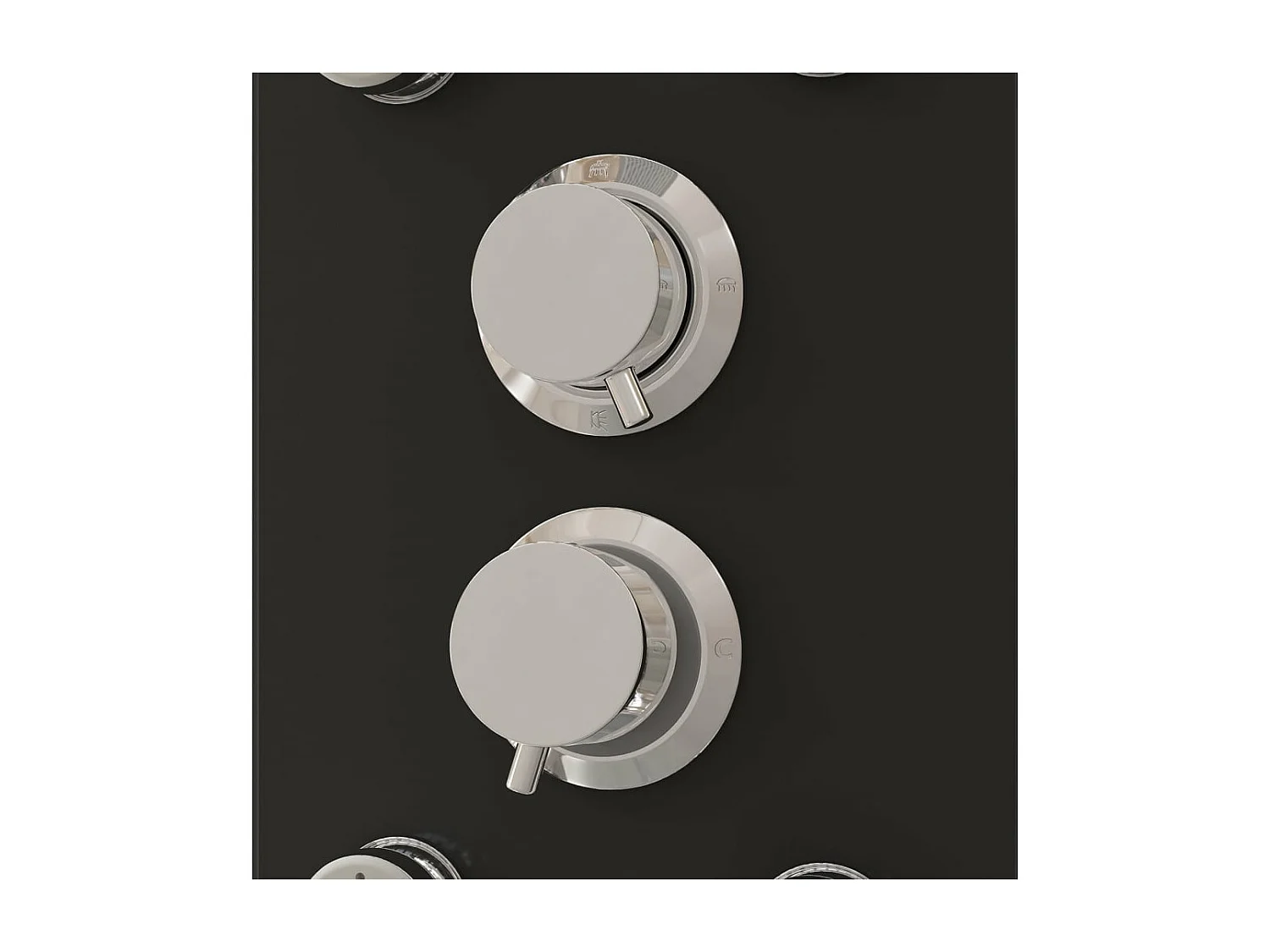 Painel de chuveiro torneira de chuveiro vidro aço inoxidável 130 cm preto 02_0003437