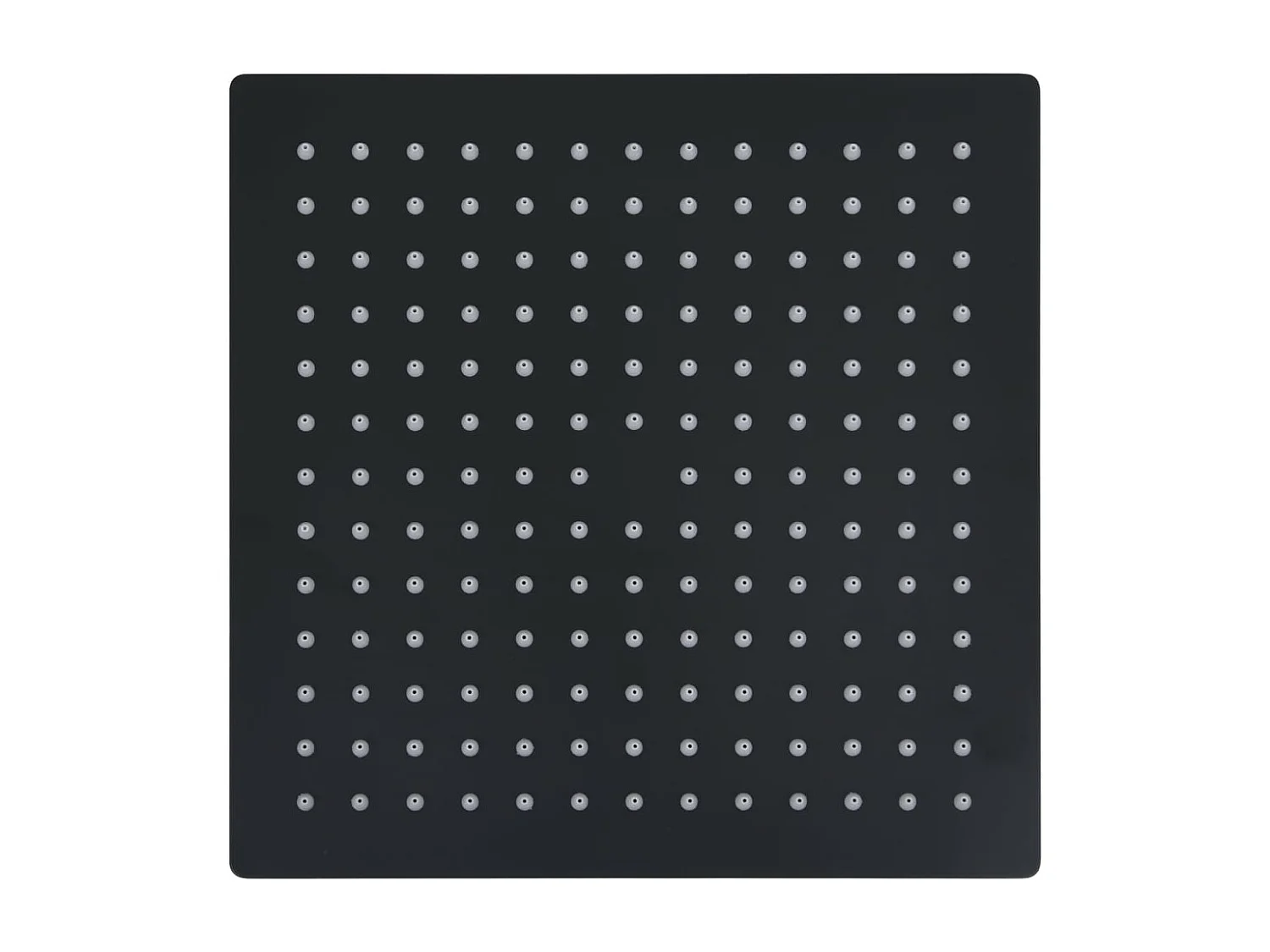 Alcachofa de ducha tipo lluvia Rociador Alcachofa de ducha Alcachofa de ducha de mano Accesorio de baño Acero inoxidable 25 x 25 cm Cuadrado Negro 02_0002078