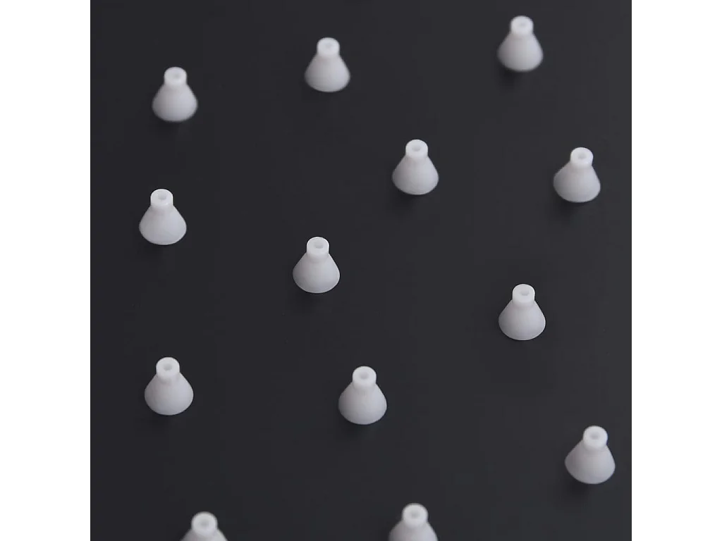 Soffione doccia a pioggia Soffione doccia Soffione doccia a mano Accessorio per il bagno Acciaio inossidabile 25 x 25 cm Quadrato Nero 02_0002078