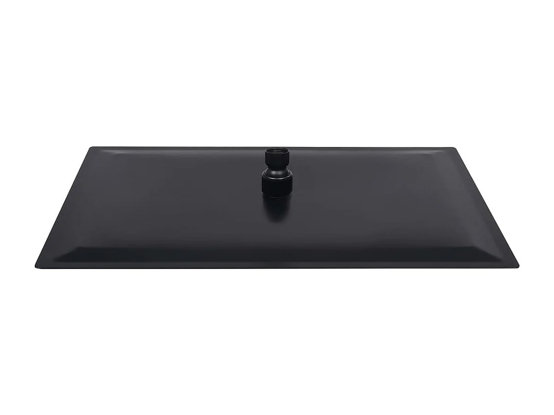 Alcachofa de ducha tipo lluvia Rociador Alcachofa de ducha Alcachofa de ducha de mano Accesorio de baño Acero inoxidable 40 x 30 cm Rectangular Negro 02_0002083