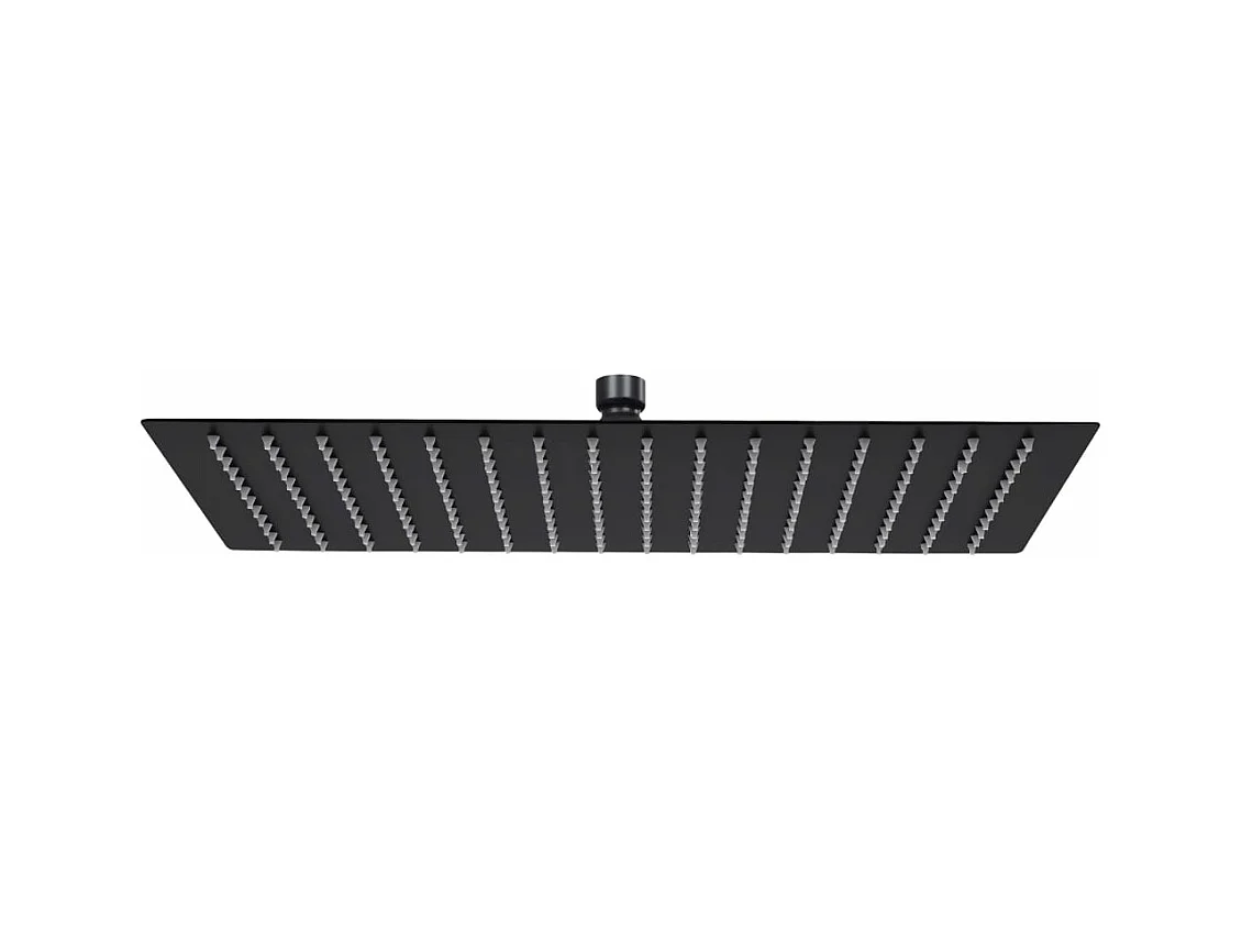 Soffione doccia a pioggia Soffione doccia Soffione doccia a mano Accessorio da bagno Acciaio inossidabile 40 x 30 cm Rettangolare Nero 02_0002083