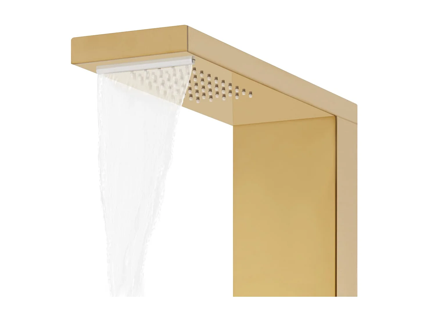 Sistema de panel de ducha para baño acero inoxidable 130 cm dorado 02_0003110
