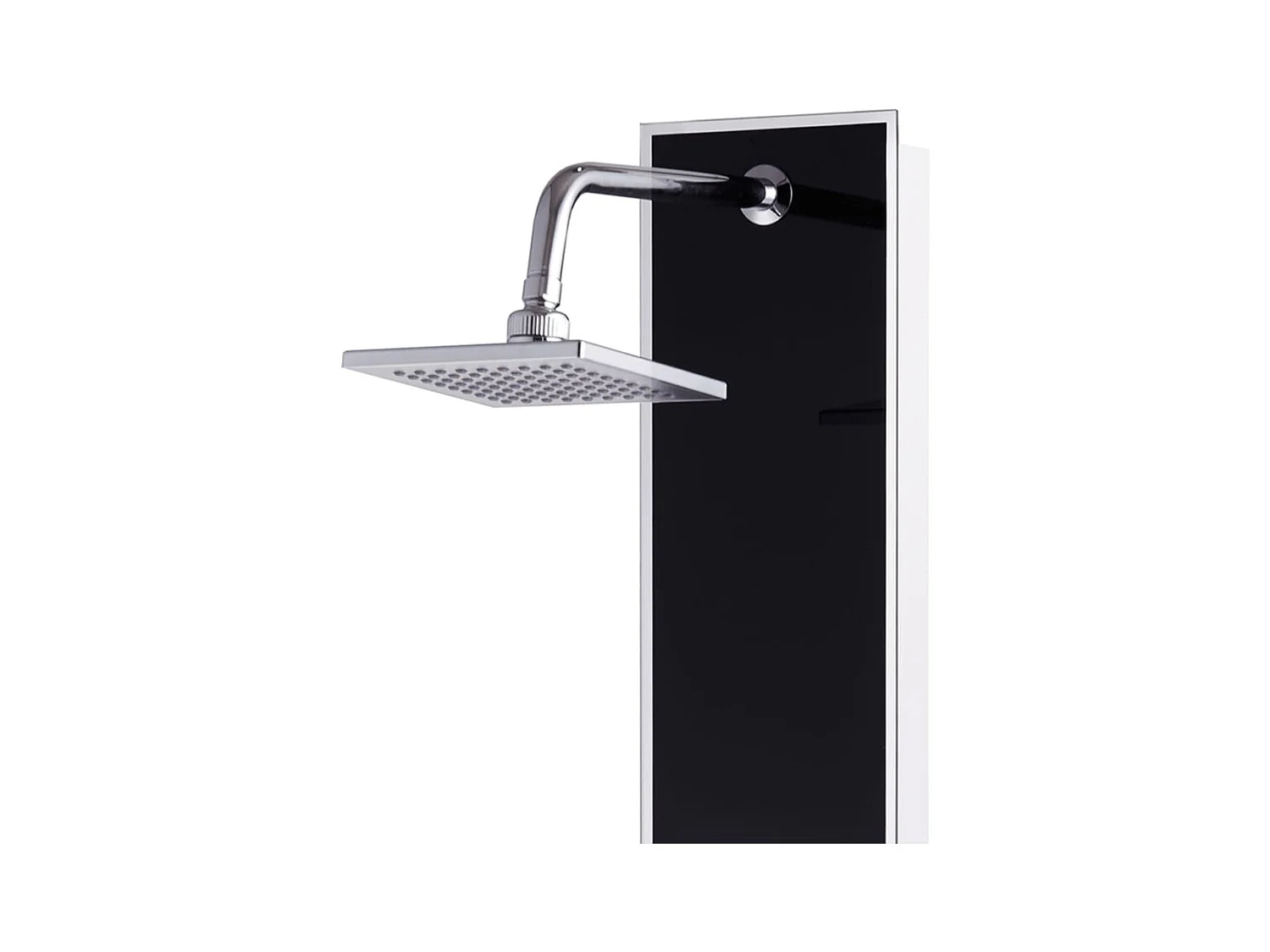 Pannello doccia soffione doccia vetro acciaio inox 120 cm nero 02_0003432
