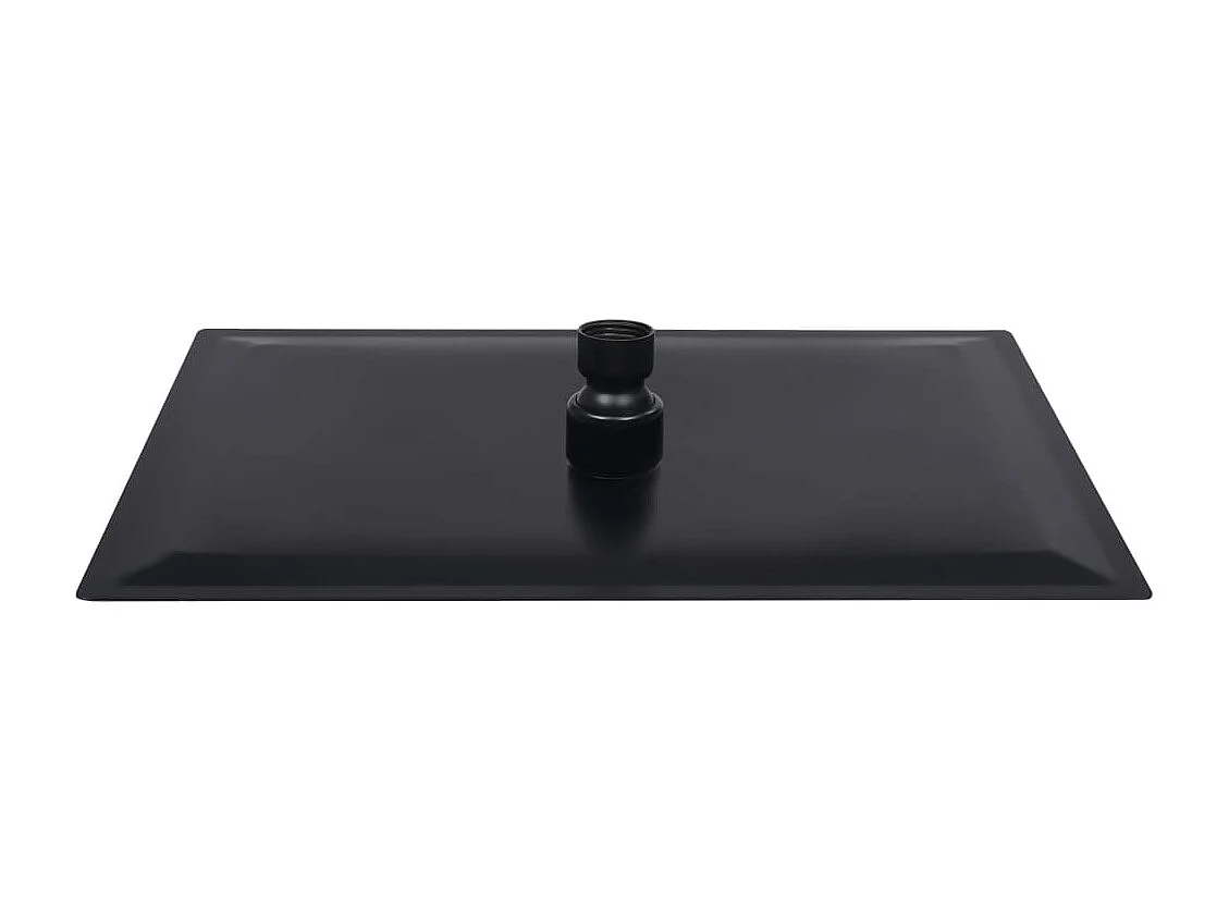 Alcachofa de ducha tipo lluvia Rociador Alcachofa de ducha Alcachofa de ducha de mano Accesorio de baño Acero inoxidable 30 x 20 cm Rectangular Negro 02_0002082