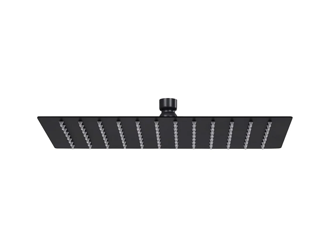 Soffione doccia a pioggia Soffione doccia Soffione doccia a mano Accessorio da bagno Acciaio inossidabile 30 x 20 cm Rettangolare Nero 02_0002082