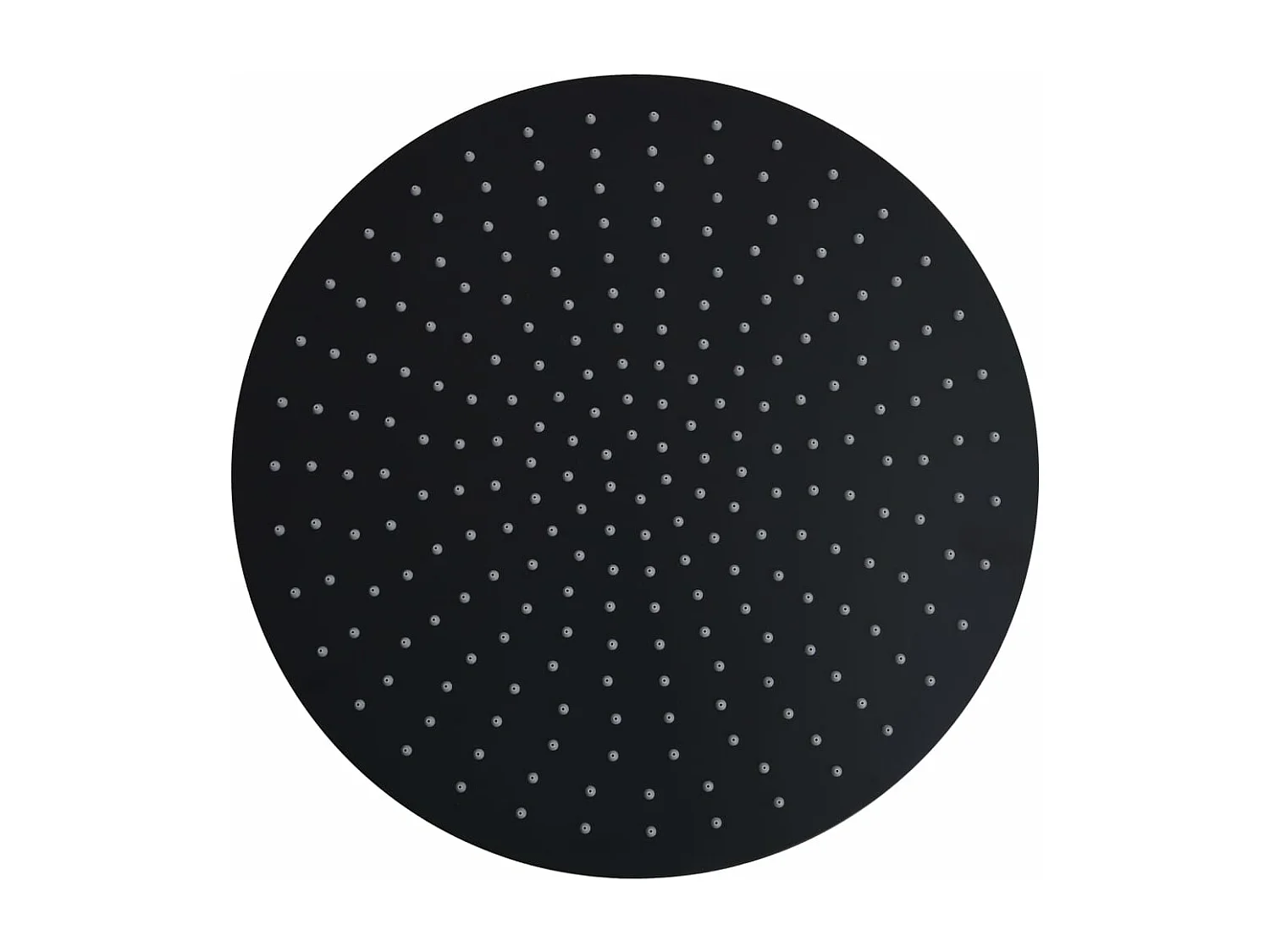 Alcachofa de ducha tipo lluvia Rociador Alcachofa de ducha Alcachofa de ducha de mano Accesorio de baño Acero inoxidable 40 cm Redondo Negro 02_0002075