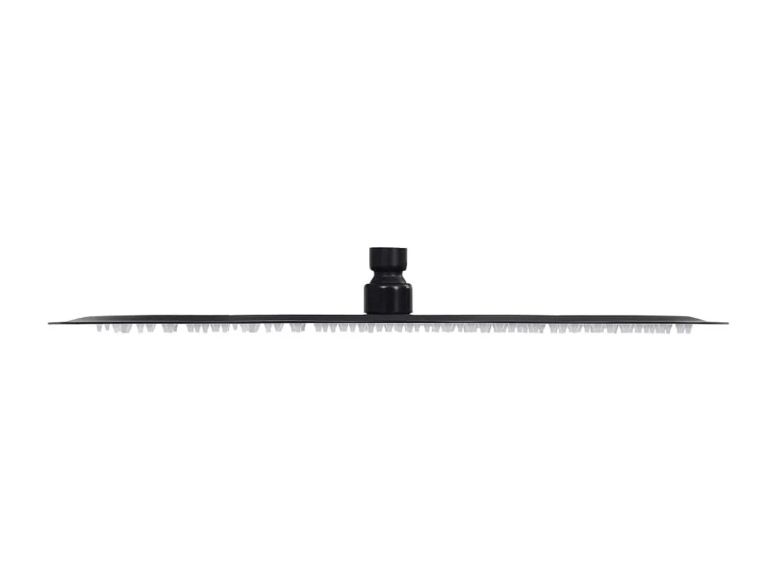 Alcachofa de ducha tipo lluvia Rociador Alcachofa de ducha Alcachofa de ducha de mano Accesorio de baño Acero inoxidable 40 cm Redondo Negro 02_0002075