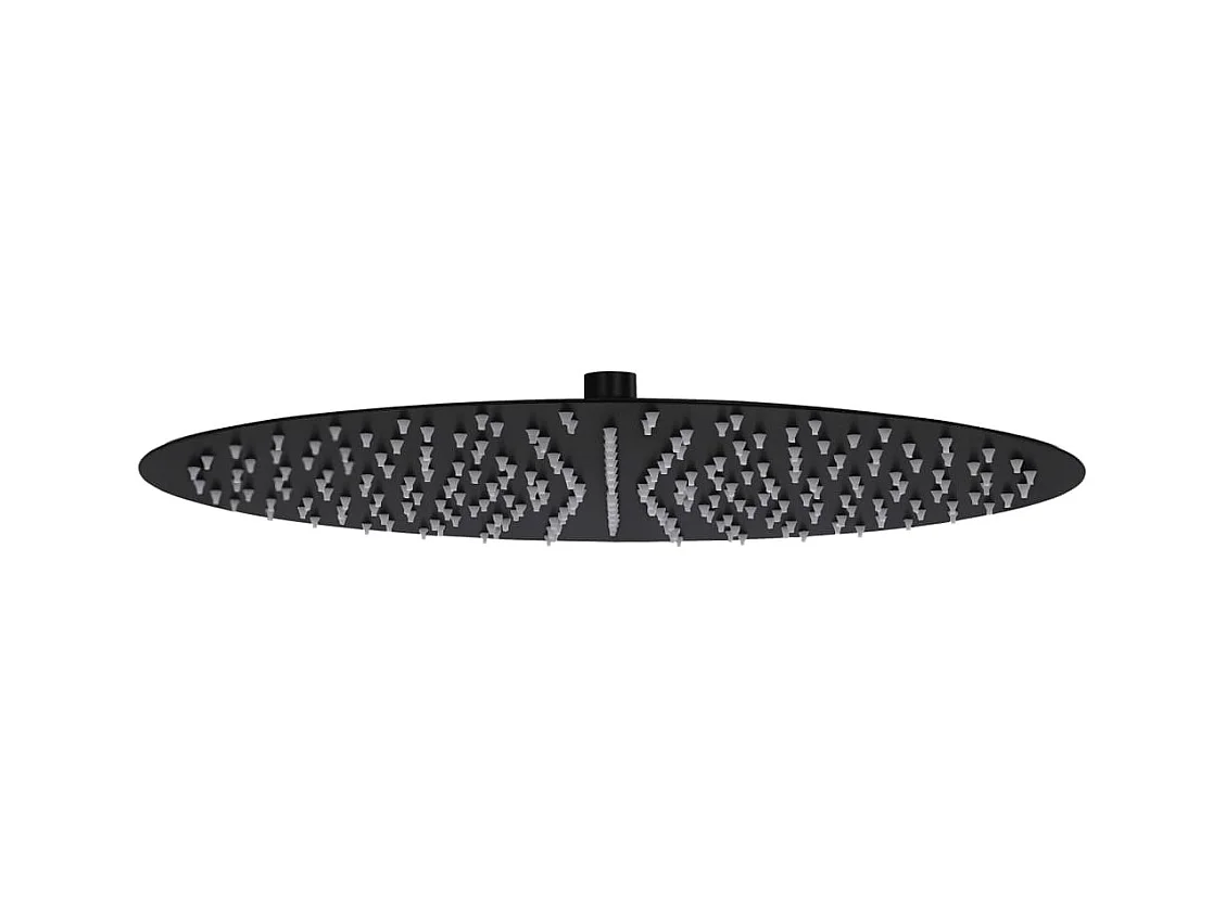 Soffione doccia a pioggia Soffione doccia Soffione doccia a mano Accessorio per il bagno Acciaio inossidabile 40 cm Rotondo Nero 02_0002075