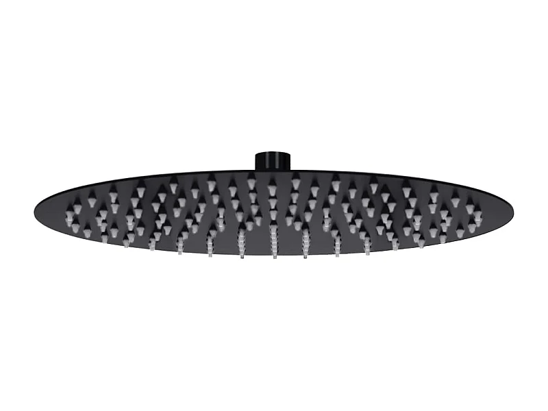 Cabeça de chuveiro de chuva pulverizador cabeça de chuveiro de mão acessório do banheiro aço inoxidável 30cm redondo preto 02_0002074