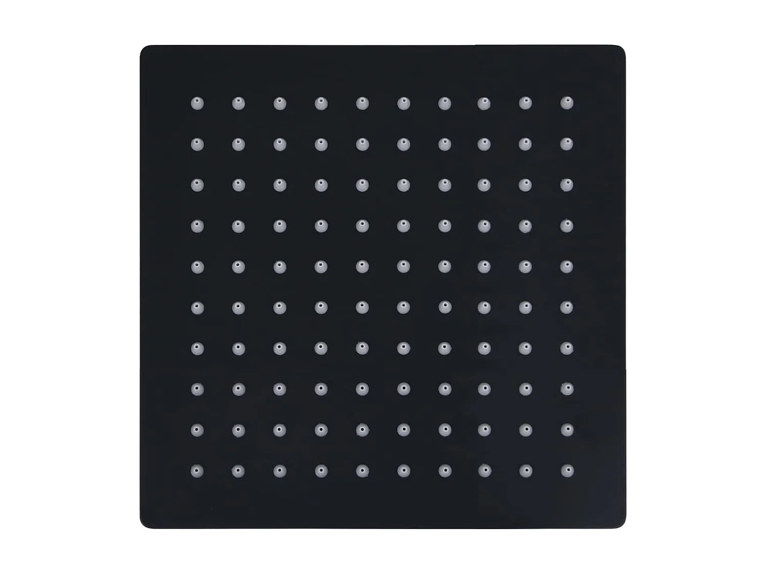 Alcachofa de ducha tipo lluvia Rociador Alcachofa de ducha Alcachofa de ducha de mano Accesorio de baño Acero inoxidable 20 x 20 cm Cuadrado Negro 02_0002077