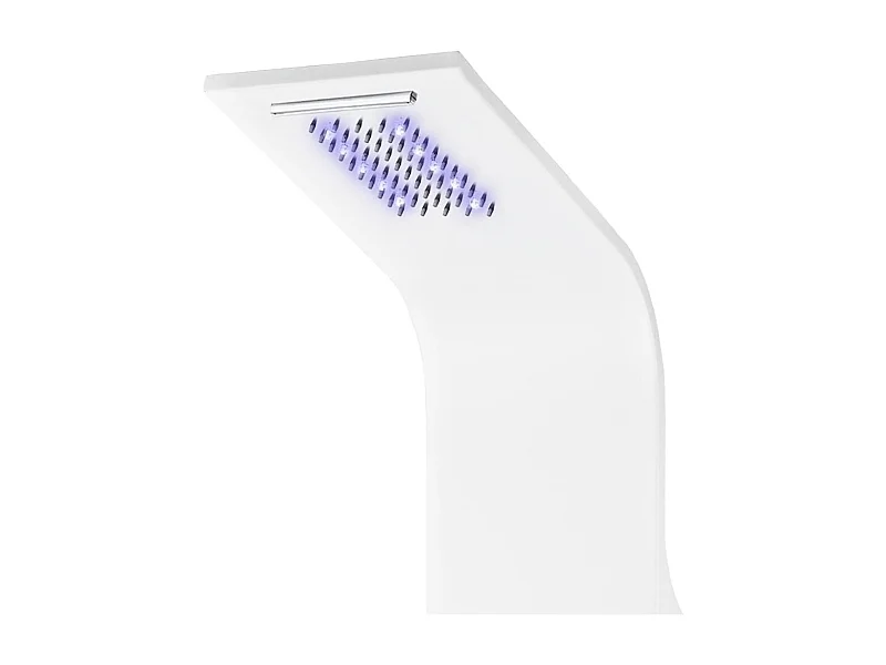 Torneira para chuveiro com painel de chuveiro alumínio 130 cm branco 02_0003430