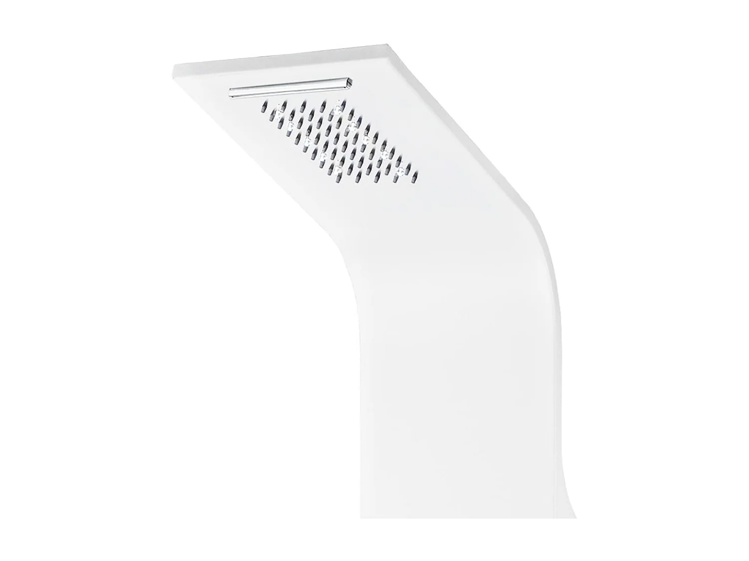 Pannello doccia soffione doccia alluminio 130 cm bianco 02_0003430