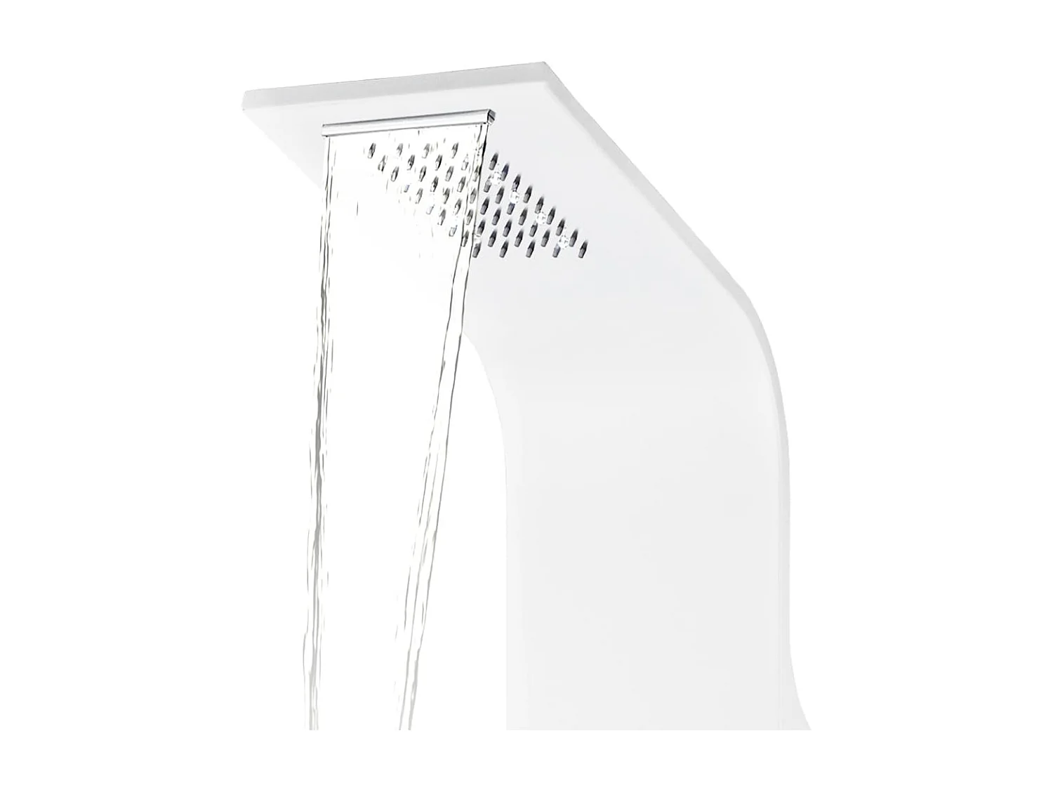 Pannello doccia soffione doccia alluminio 130 cm bianco 02_0003430