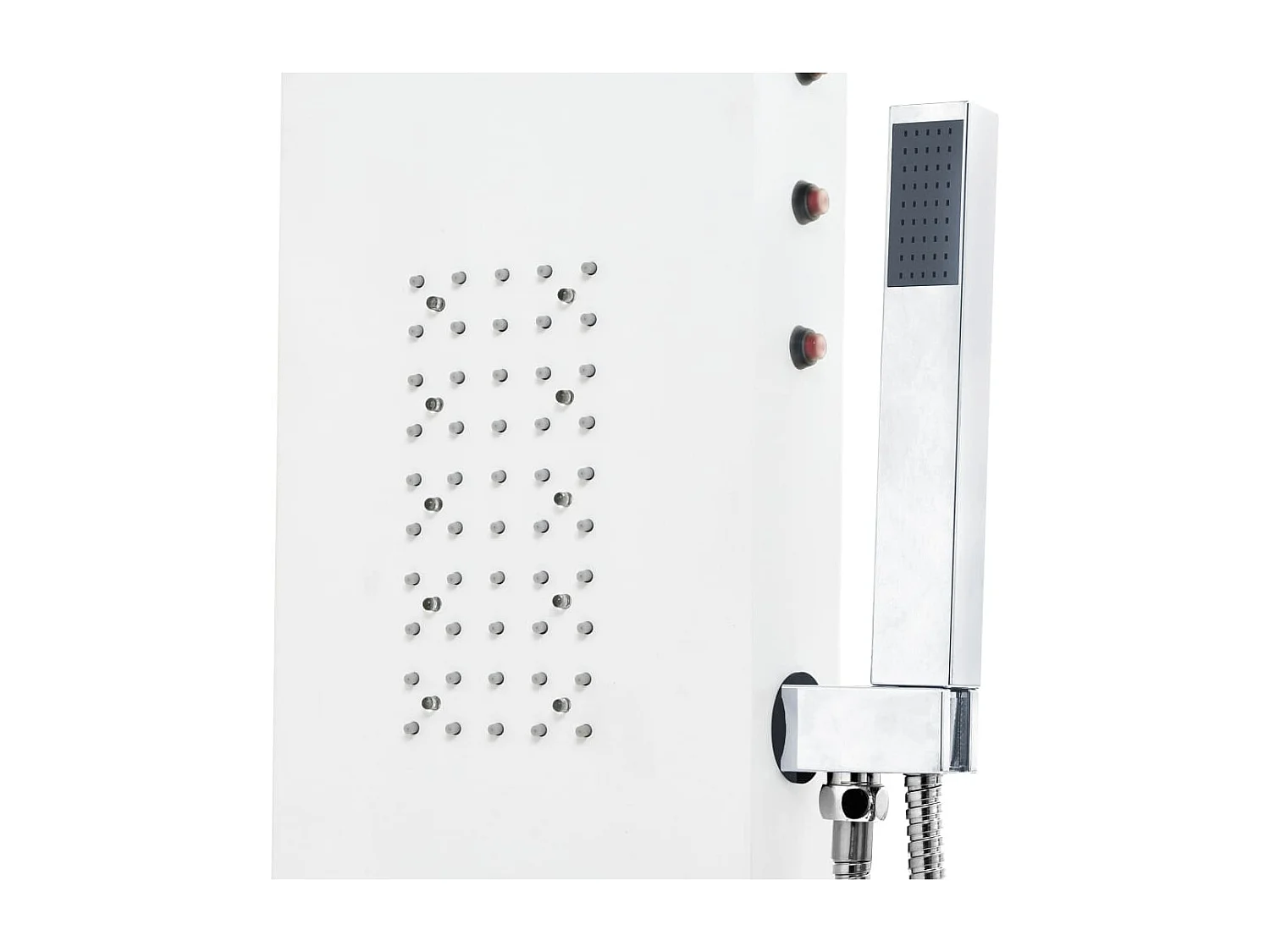 Pannello doccia soffione doccia alluminio 130 cm bianco 02_0003430