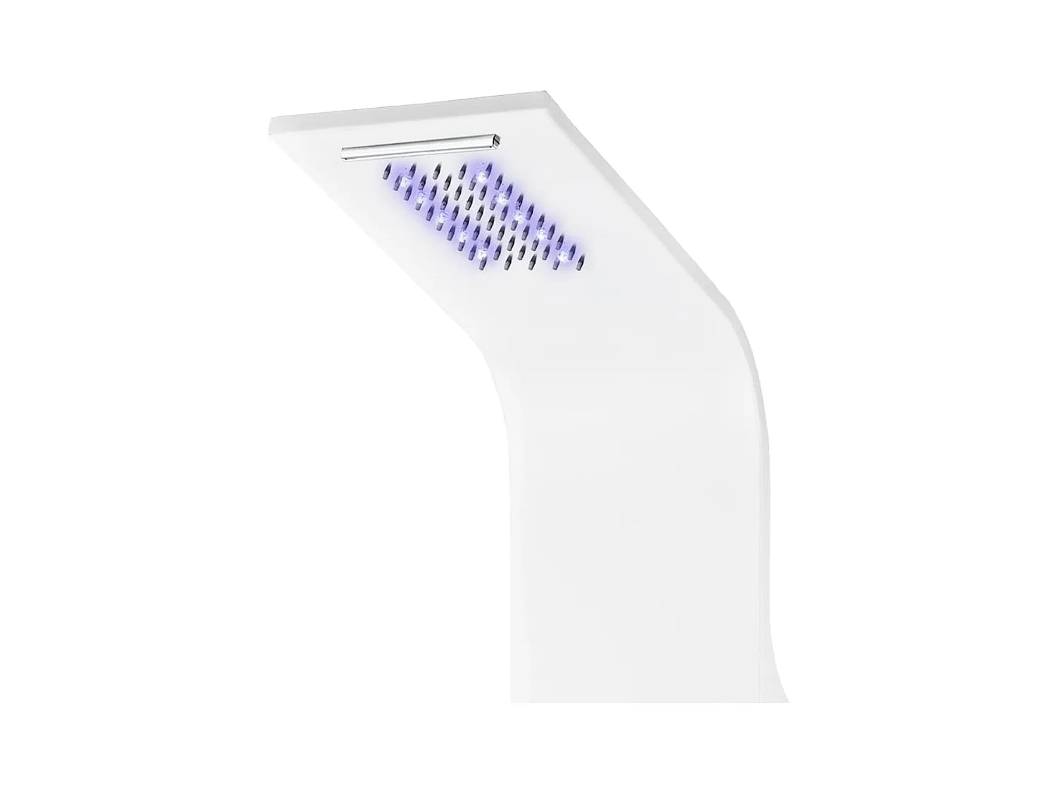 Pannello doccia soffione doccia alluminio 130 cm bianco 02_0003430