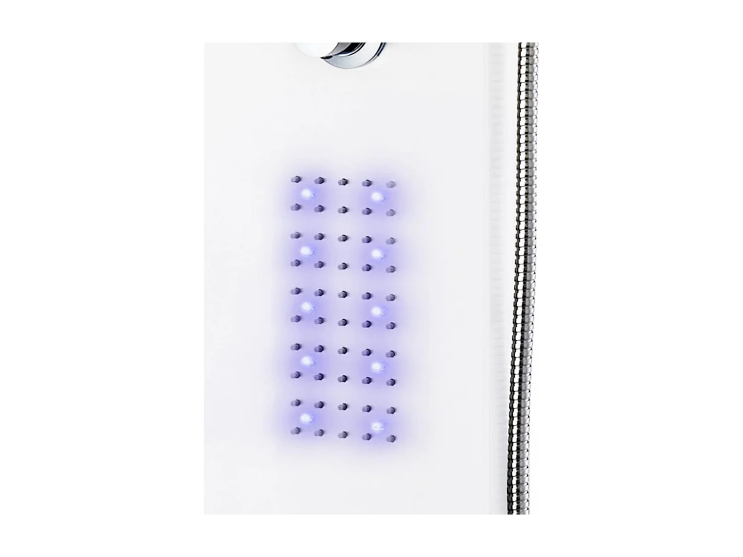 Panneau de douche pomme aluminium blanche 20 x 44 x 130 cm 02_0003430