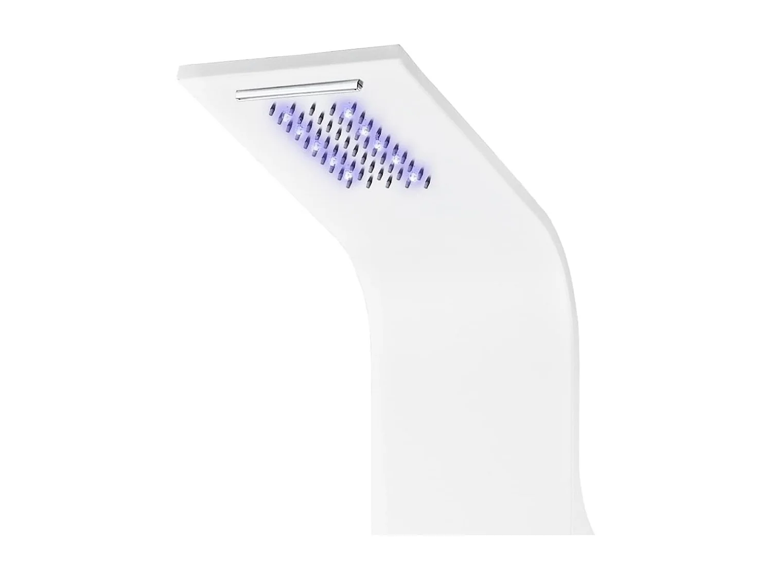 Painel de duche com chuveiro e torneira alumínio 130 cm branco 02_0003430