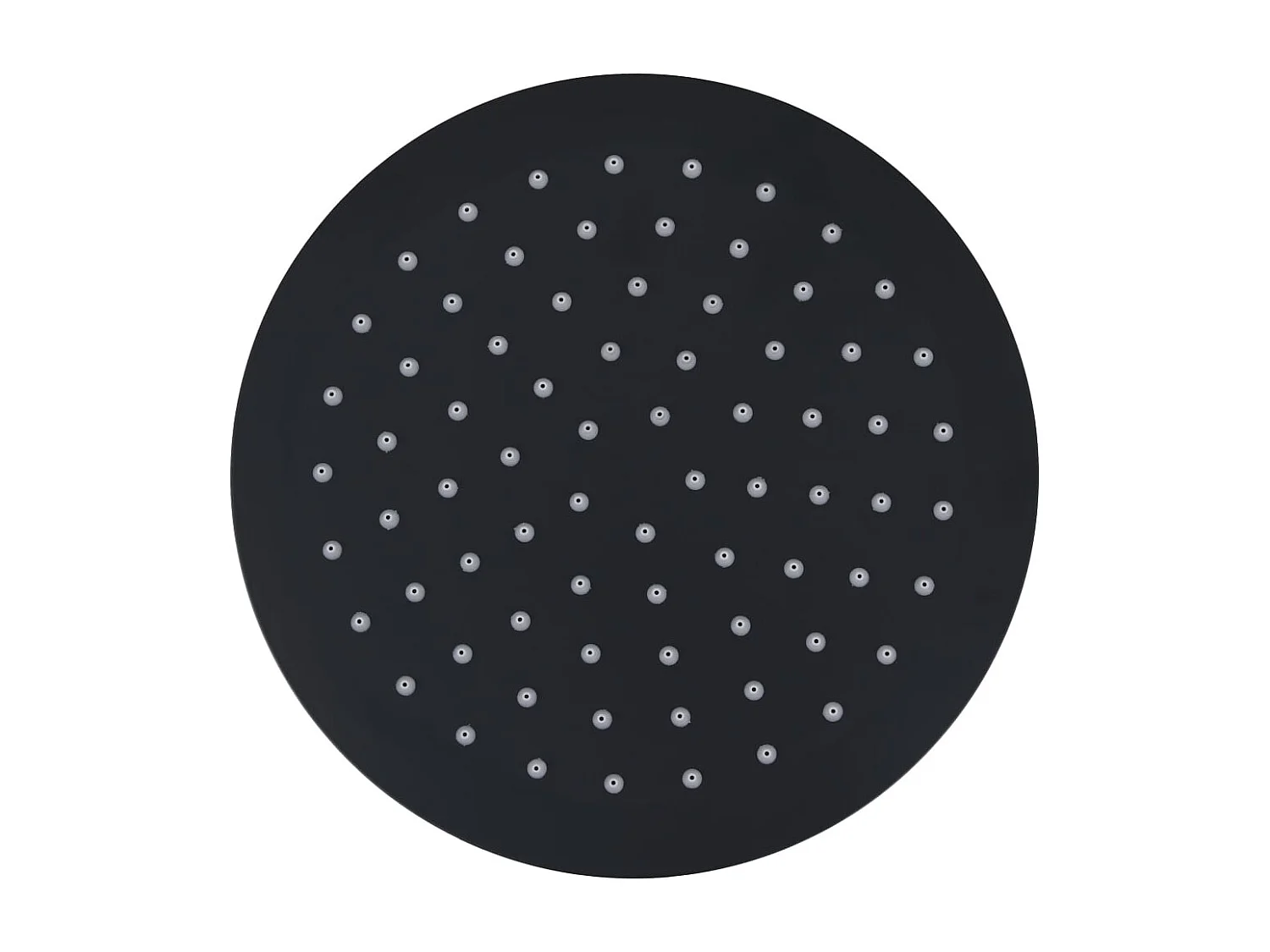 Alcachofa de ducha tipo lluvia Rociador Alcachofa de ducha Alcachofa de ducha de mano Accesorio de baño Acero inoxidable 20 cm Redondo Negro 02_0002072