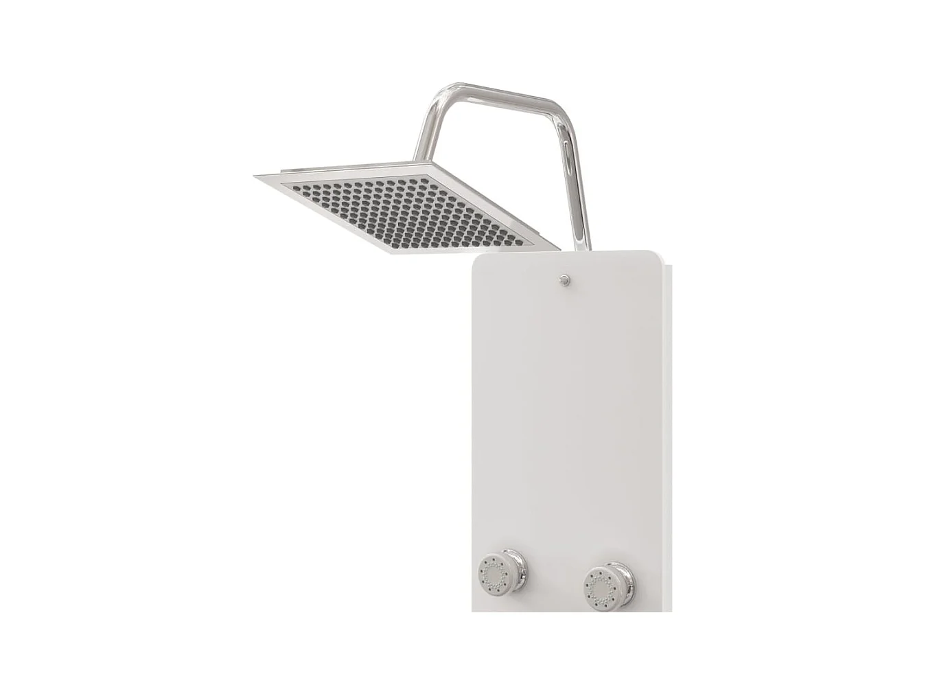 Pannello doccia soffione doccia vetro acciaio inox 130 cm bianco 02_0003436