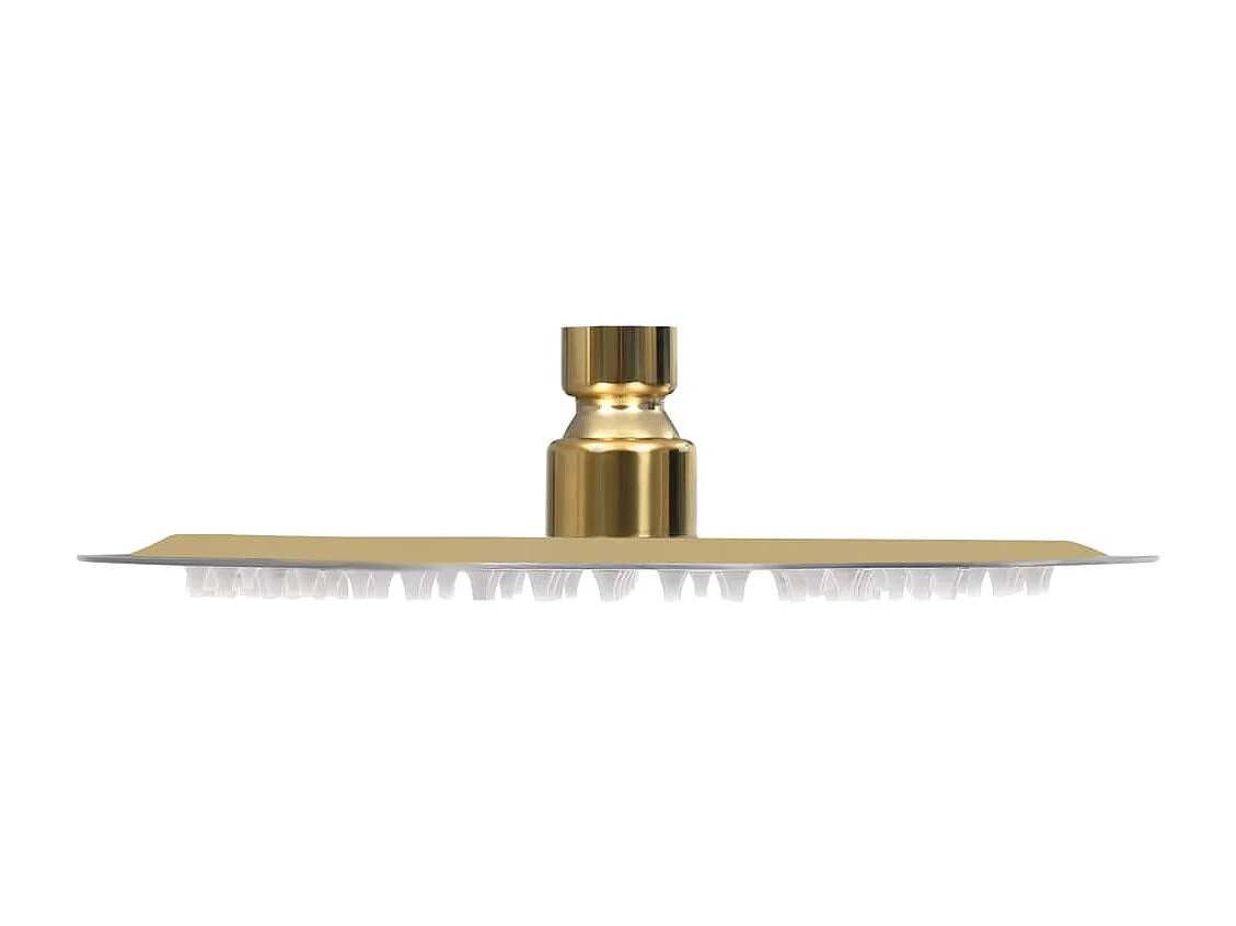 Alcachofa de ducha tipo lluvia Rociador Alcachofa de ducha Alcachofa de ducha de mano Accesorio de baño Acero inoxidable 20 cm Redondo Dorado 02_0002085