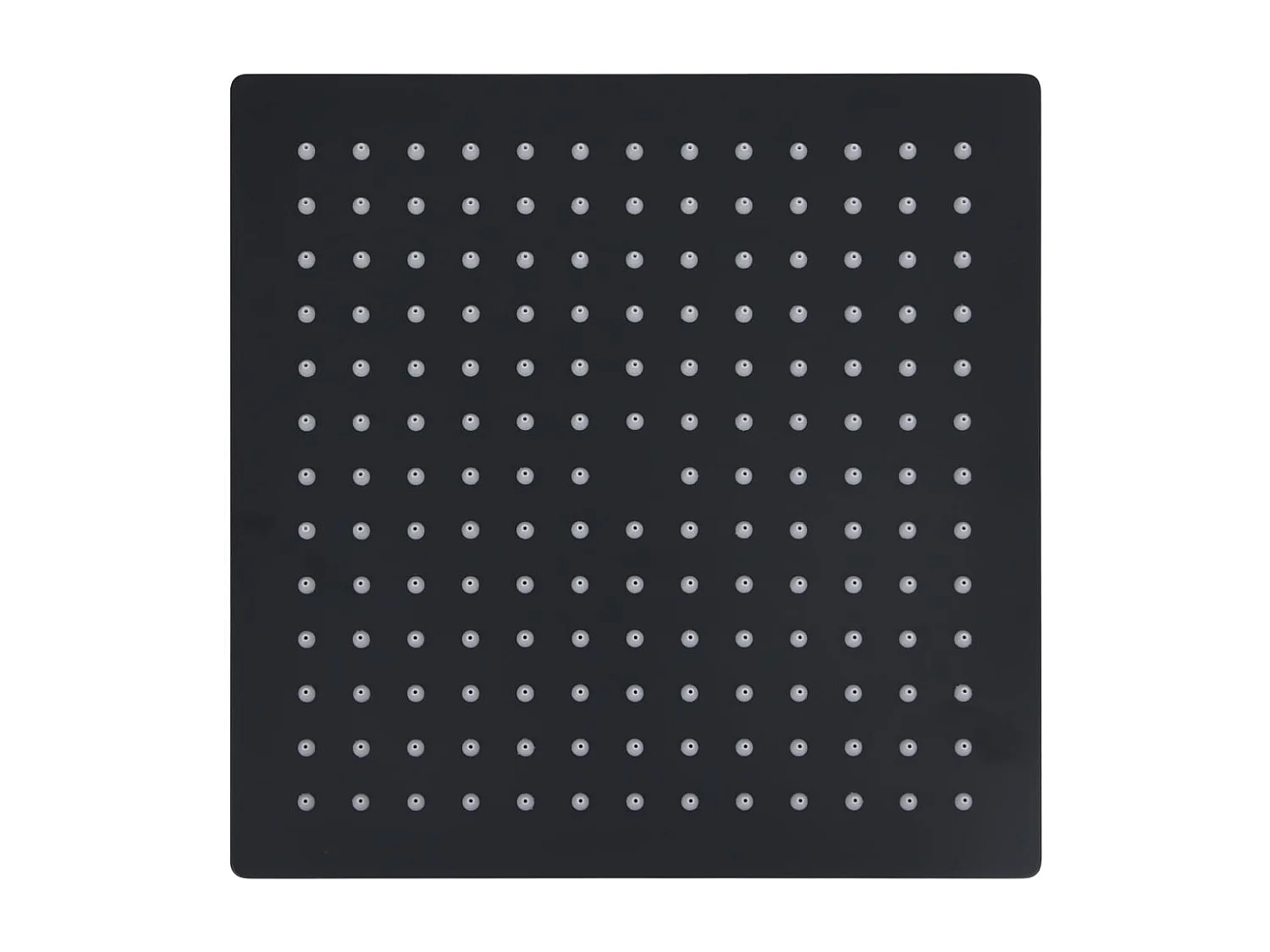 Soffione doccia a pioggia Soffione doccia Soffione doccia a mano Accessorio per il bagno Acciaio inossidabile 30 x 30 cm Quadrato Nero 02_0002079