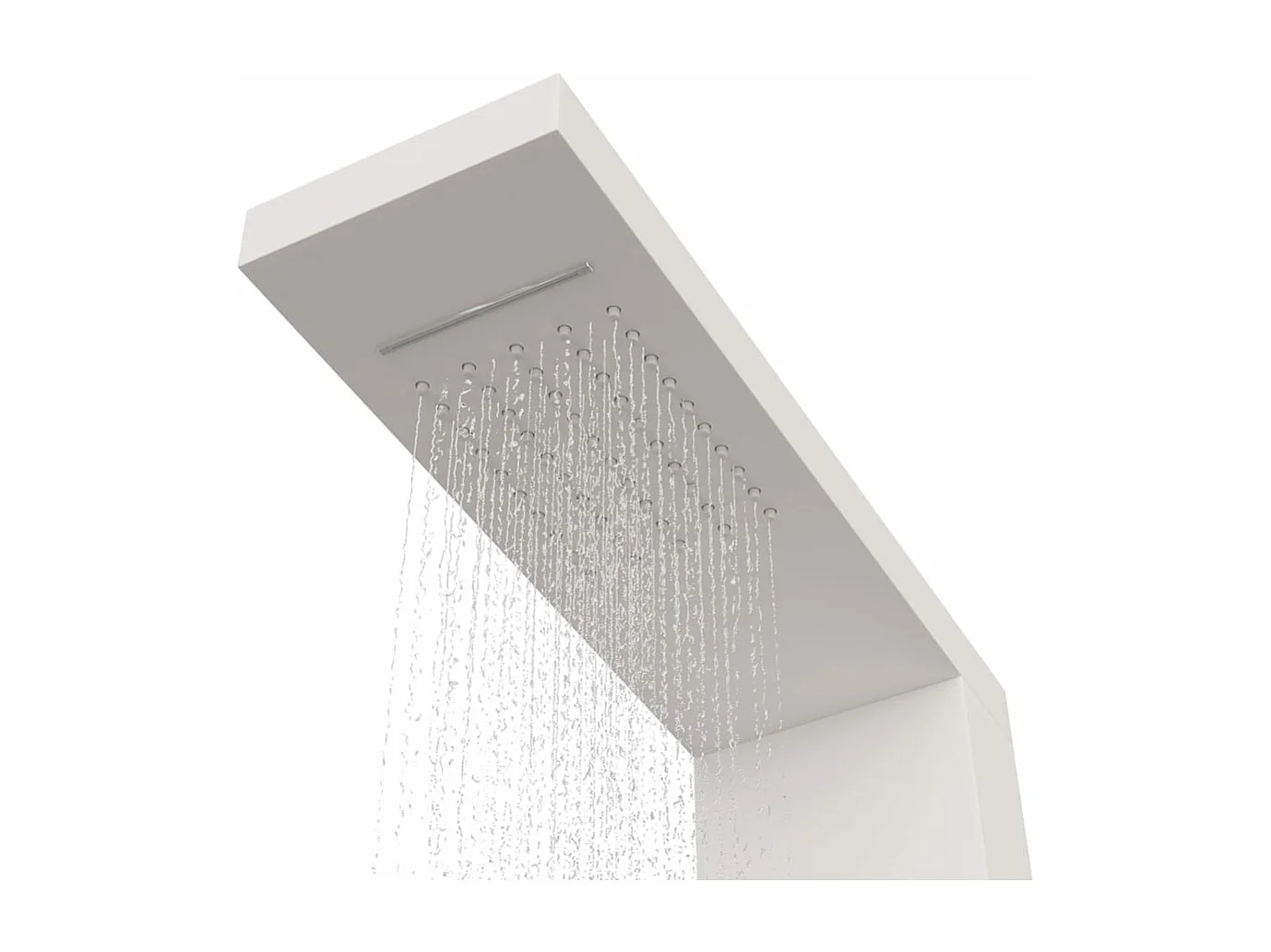 Pannello doccia sistema alluminio plastica bagno interno 114 cm bianco 02_0003117