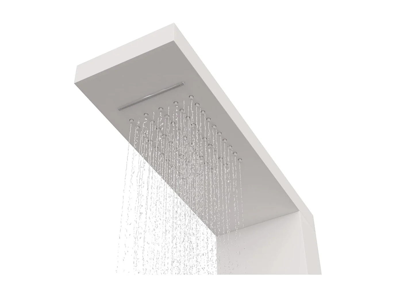 Pannello doccia sistema alluminio plastica bagno interno 114 cm bianco 02_0003117